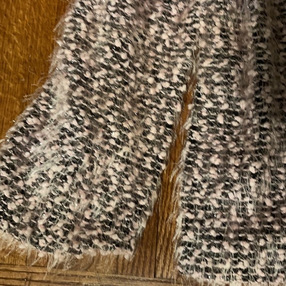 NWOT Nine West women’s TOPPER / CARDIGAN / light COAT eyelash Pink on blk Med - Picture 4 of 14